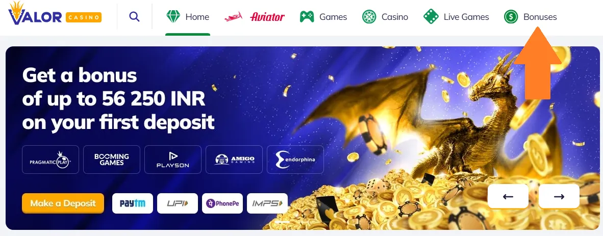 valorbet casino cashback bonus