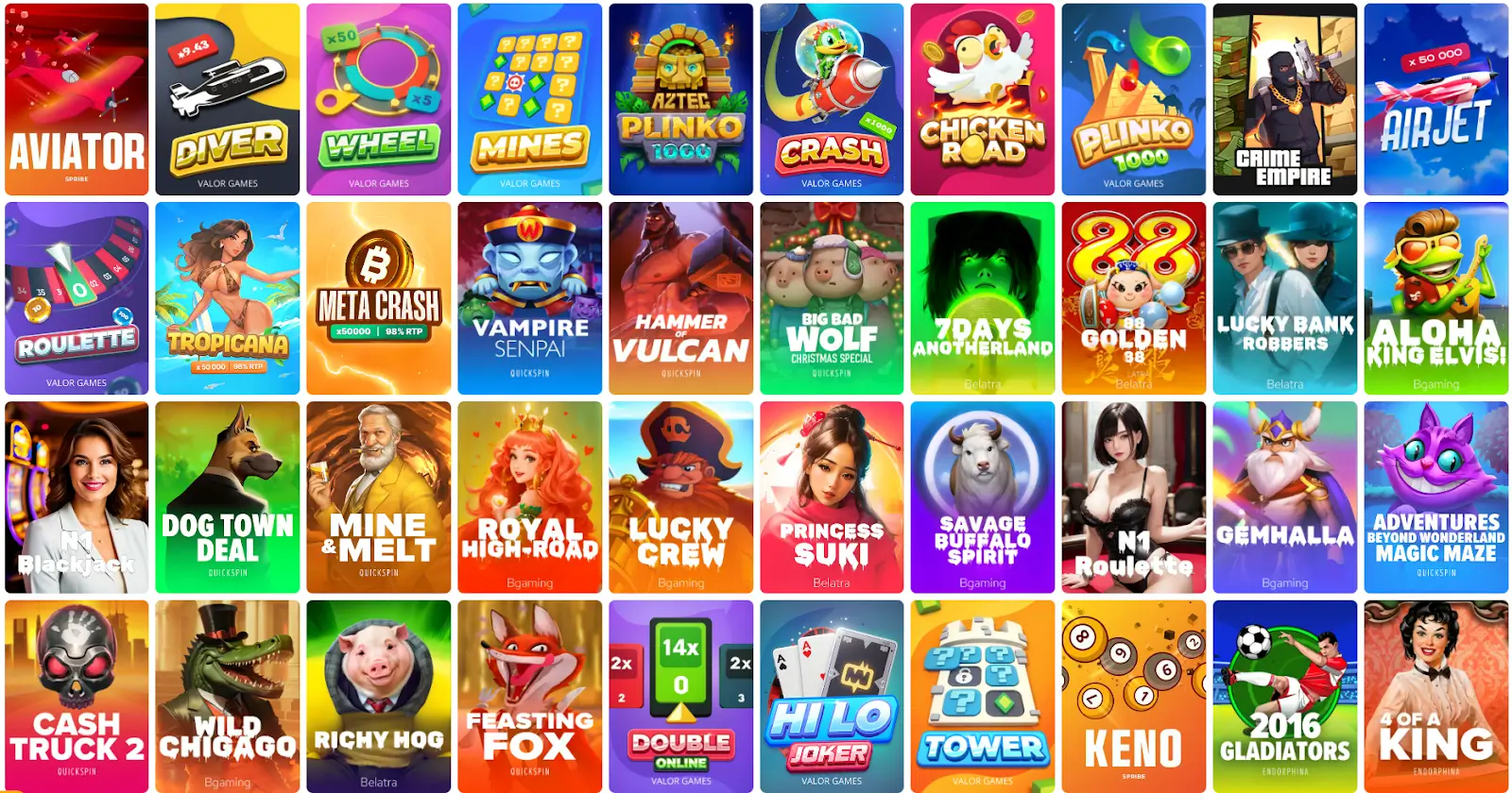 Play Valor Bet Casino games in India